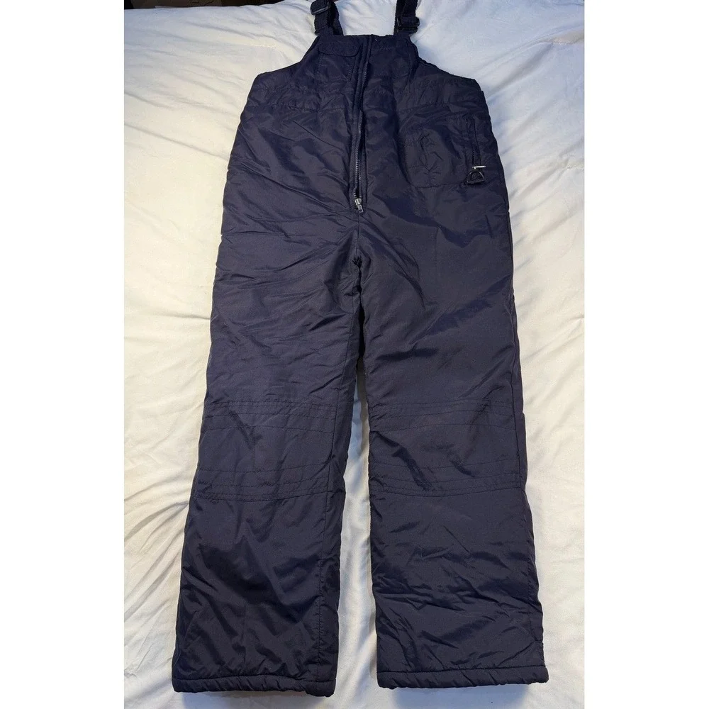 Kids Navy Blue Snow Bib Overalls Pants Size XL 14 16 Winter Ski‎ Snowboard